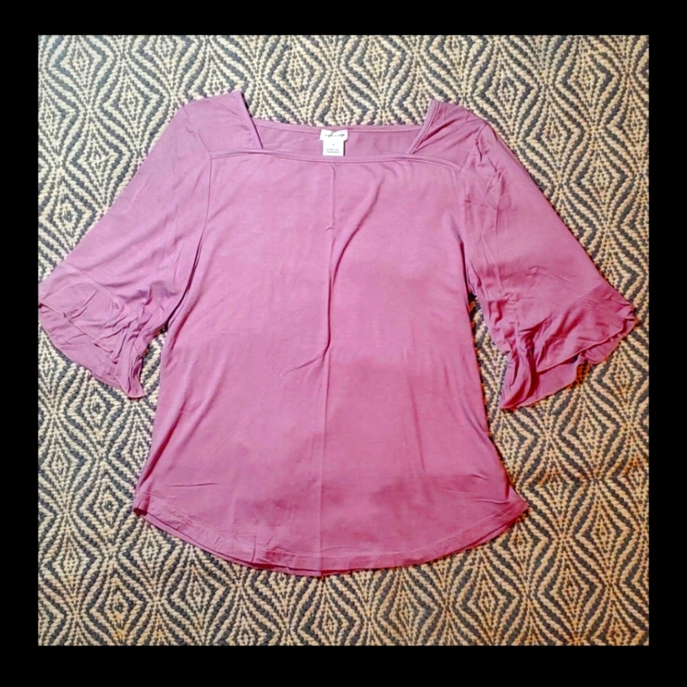 BNWT pret-a-porTee Boat Neck Lavender Top Sz. S
